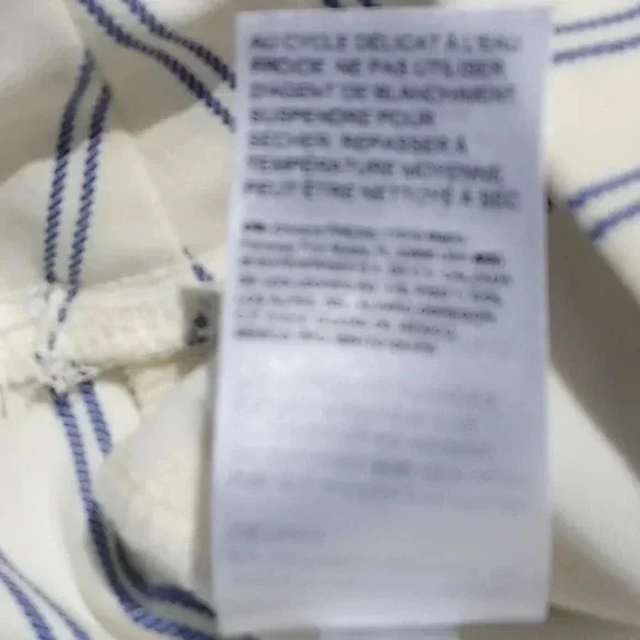 Chicos Womens Pants 2R White with Blue stripes. - Picture 6 of 8